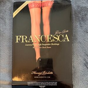 Honey Birdette Francesca Thigh high stockings Sm NWT Rose Gold (HB0039)
